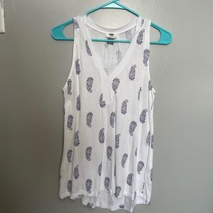 Blue and White Tank Top Old Navy
